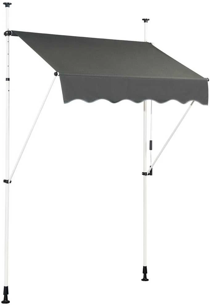 Promotions Ištraukiama lauko saulės pavėsy, 150x120 cm, pilka