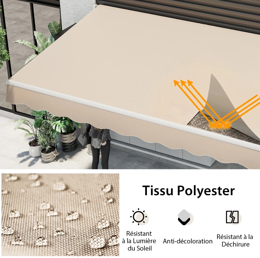 Promotions Ištraukiama terasos markizė 4x2,5 m žalia