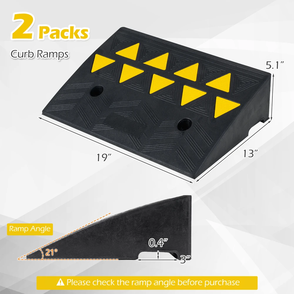 Promotions Įvažiavimo slenksčio rampos 49,5x33x13 cm juodos gumos