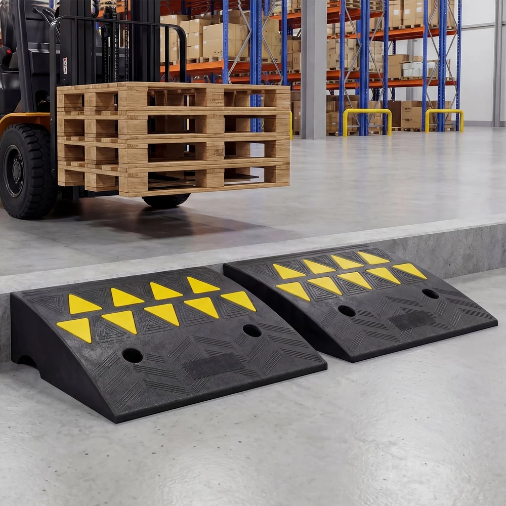 Promotions Įvažiavimo slenksčio rampos 49,5x33x13 cm juodos gumos