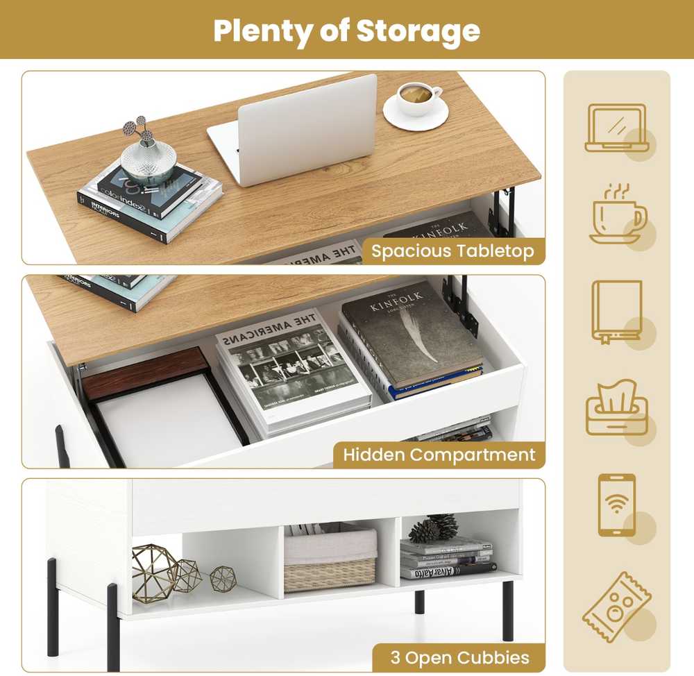 Promotions Keltuvio staliukas, 100x50x45 cm, baltas