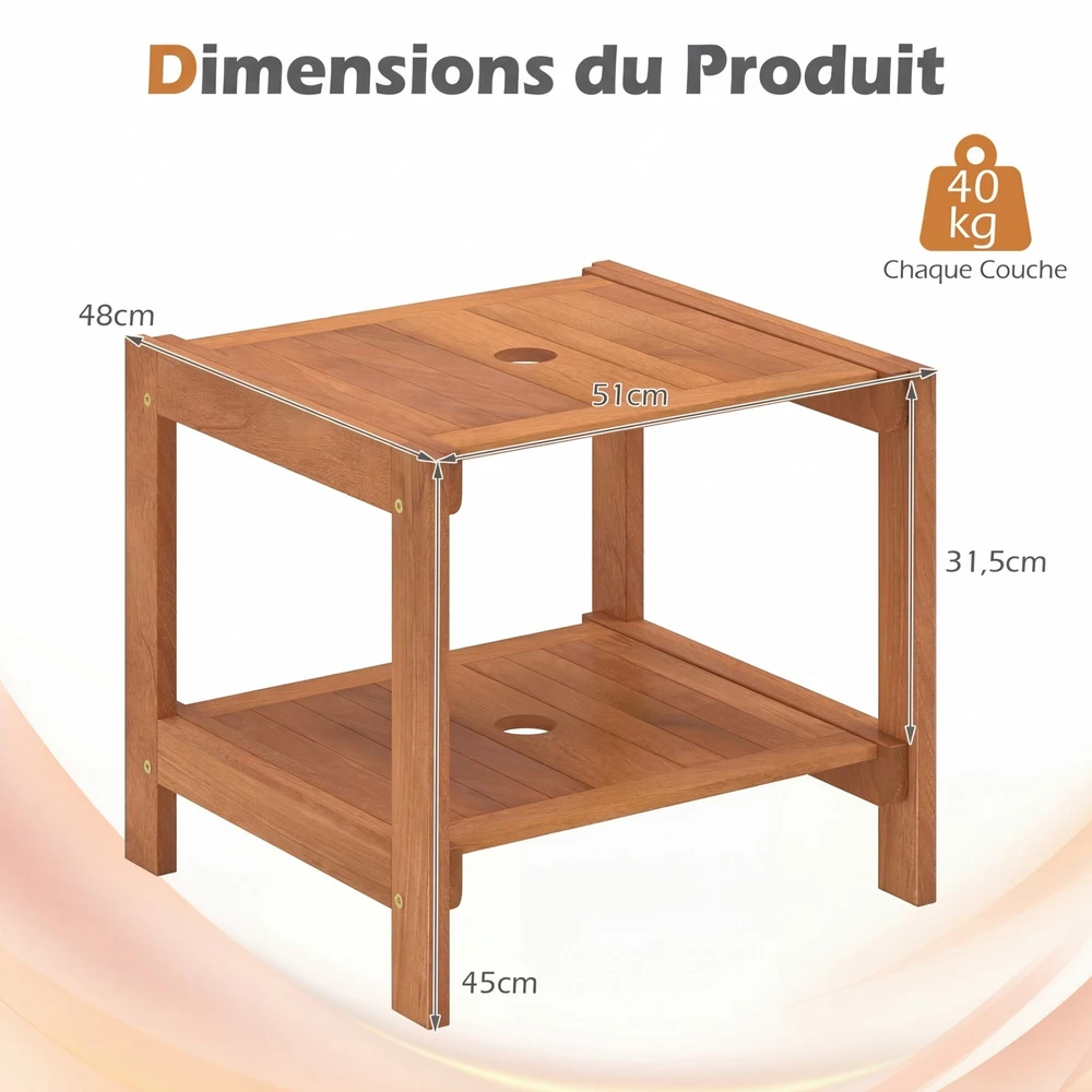 Promotions Kavos staliukas 51x48x45 cm Natūrali mediena