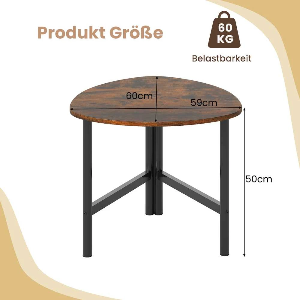 Promotions Kavos staliukas, 60x59x50 cm, rudas, metalinės kojos