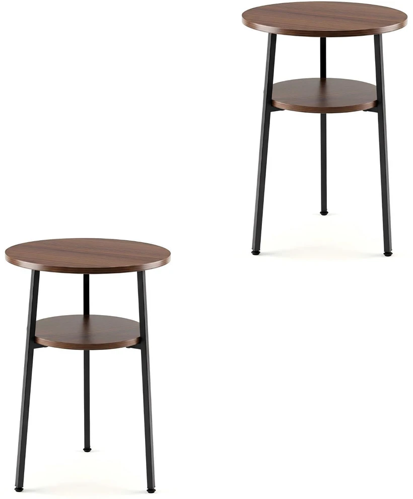 Promotions Kavos staliukų rinkinys, 2 vnt., Ø39x57 cm, riešutmedžio