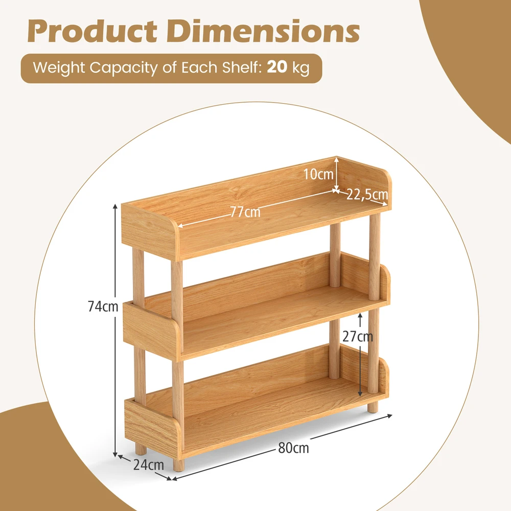 Promotions Knygų lentyna 80x24x74 cm natūrali pušies mediena