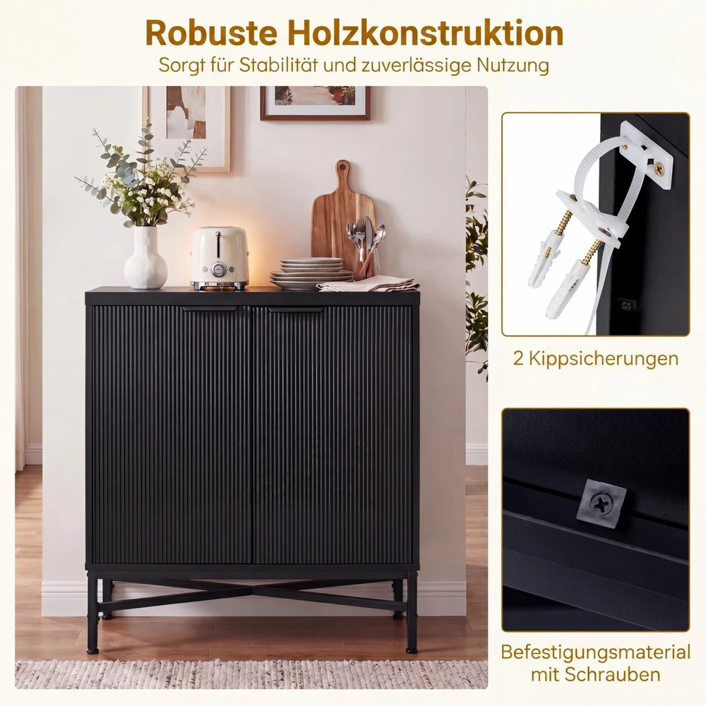Promotions Komoda 71x35x82 cm juoda