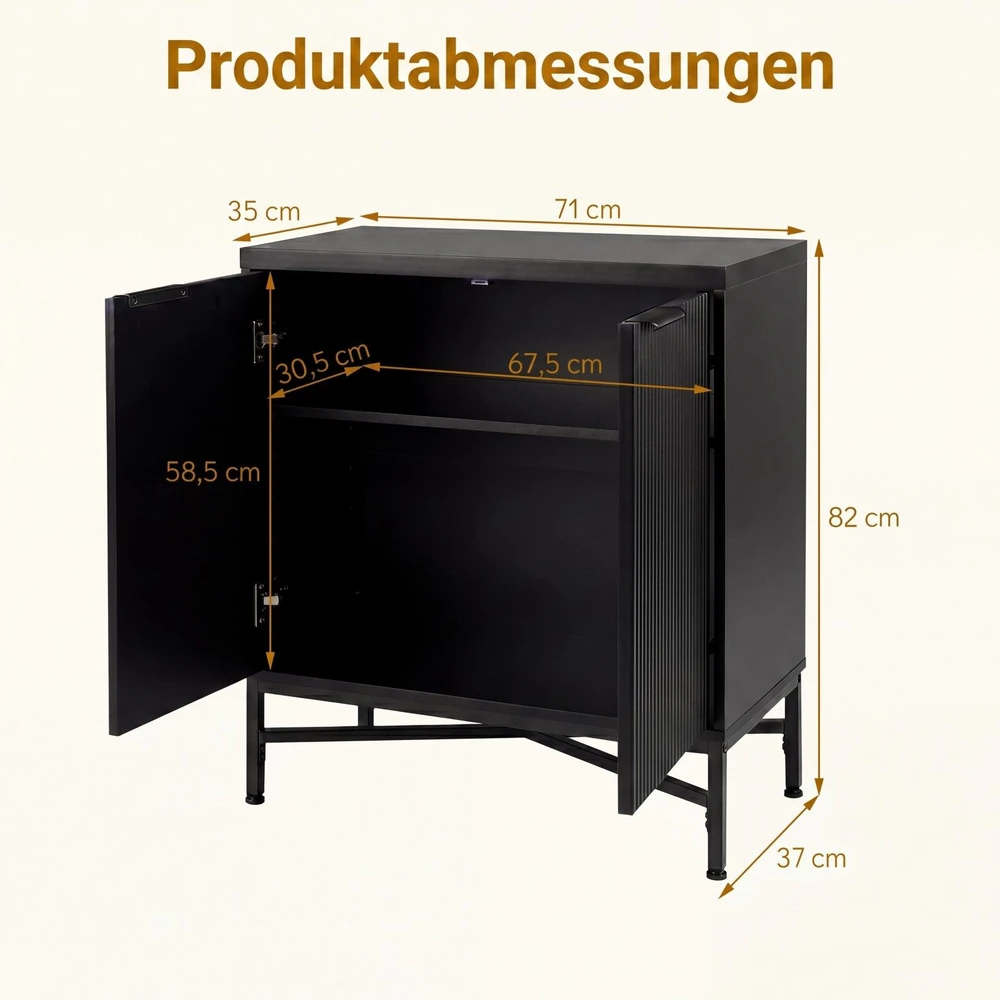 Promotions Komoda 71x35x82 cm juoda