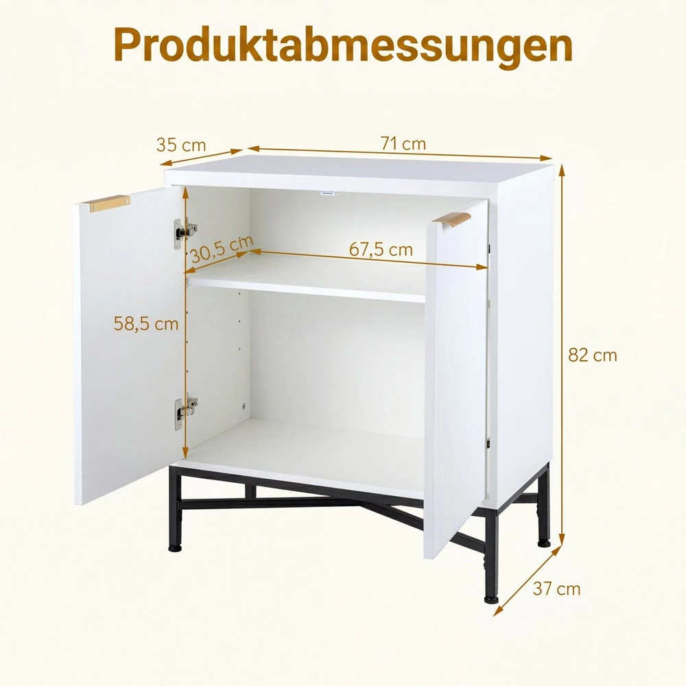 Promotions Komoda su 2 durimis 71x35x82 cm balta