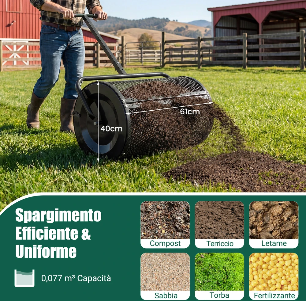 Promotions Komposto barstytuvas 67,5x40x113 cm Žalias Metalas