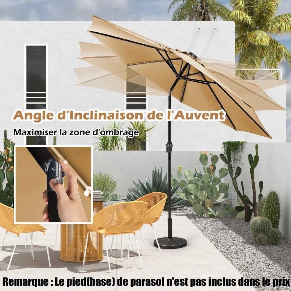 Promotions Kryžminis skėtis, 300x300x250 cm, smėlio spalvos