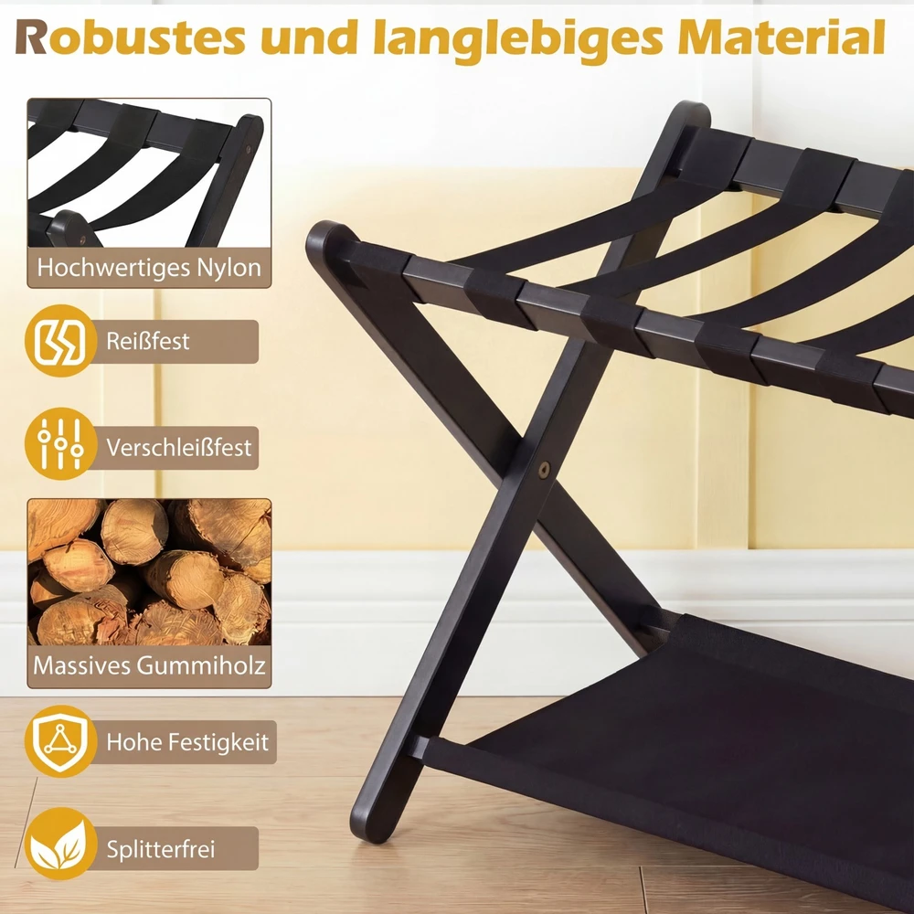 Promotions Lagaminų stovai, 2 vnt., 67x46x52 cm, juodos spalvos