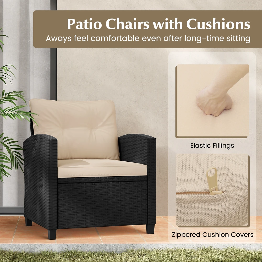 Promotions Lauko baldų komplektas 3 vnt. kėdė 64,8x66x76,2 cm kavos staliukas 50,8x50,8x52,1 cm šviesiai balta