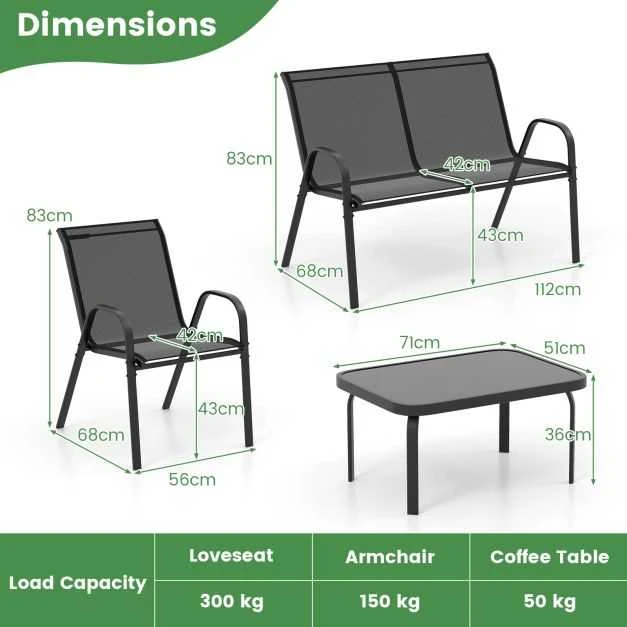 Promotions Lauko baldų komplektas, 51x71x35 cm, Pilka