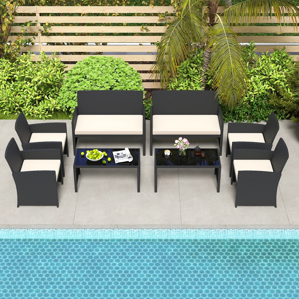 Promotions Lauko baldų komplektas 55,9x63,5x78,7 cm Balta rotangas