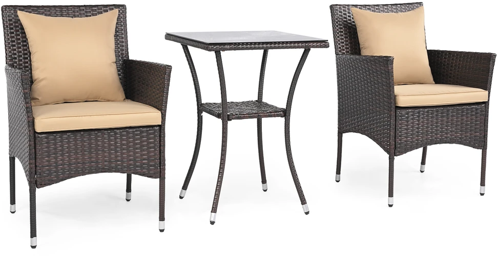 Promotions Lauko baldų komplektas 63.5x61x85.1 cm Rudas rotangas