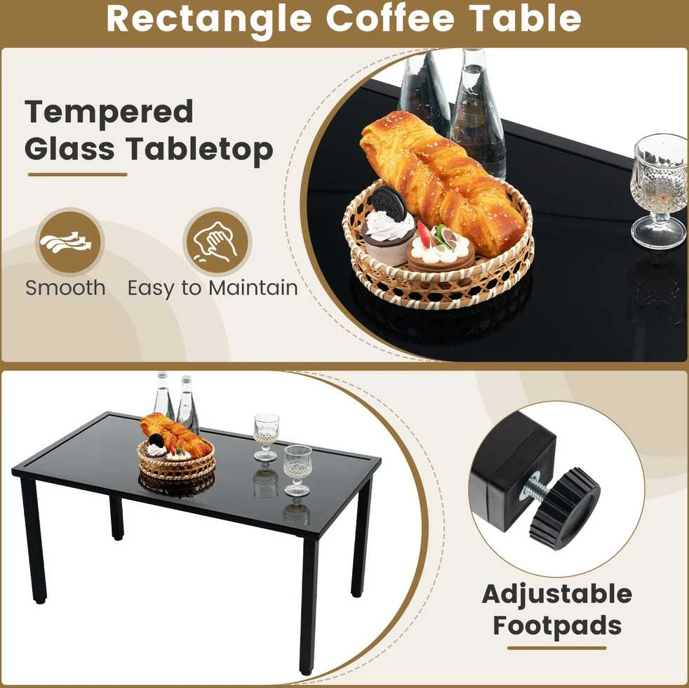 Promotions Lauko baldų komplektas, 67,3x116,8x83,8 cm dvivietė sofa, 67,3x63,5x83,8 cm kėdė, 90,2x50,8x44,5 cm kavos staliukas, ruda