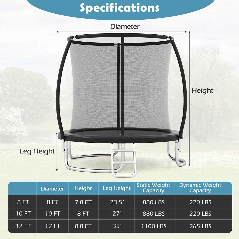 Promotions Lauko batutas, 244x240x60 cm, juodas