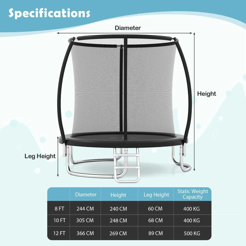 Promotions Lauko batutas, 244x240x60 cm, juodas