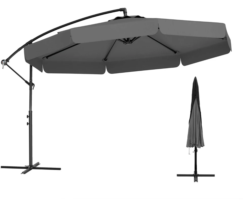 Promotions Lauko kampinis skėtis 290x250 cm Pilkas