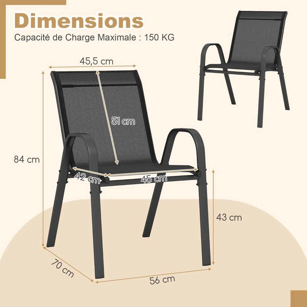 Promotions Lauko kėdžių rinkinys, 56x70x84 cm, rudos spalvos