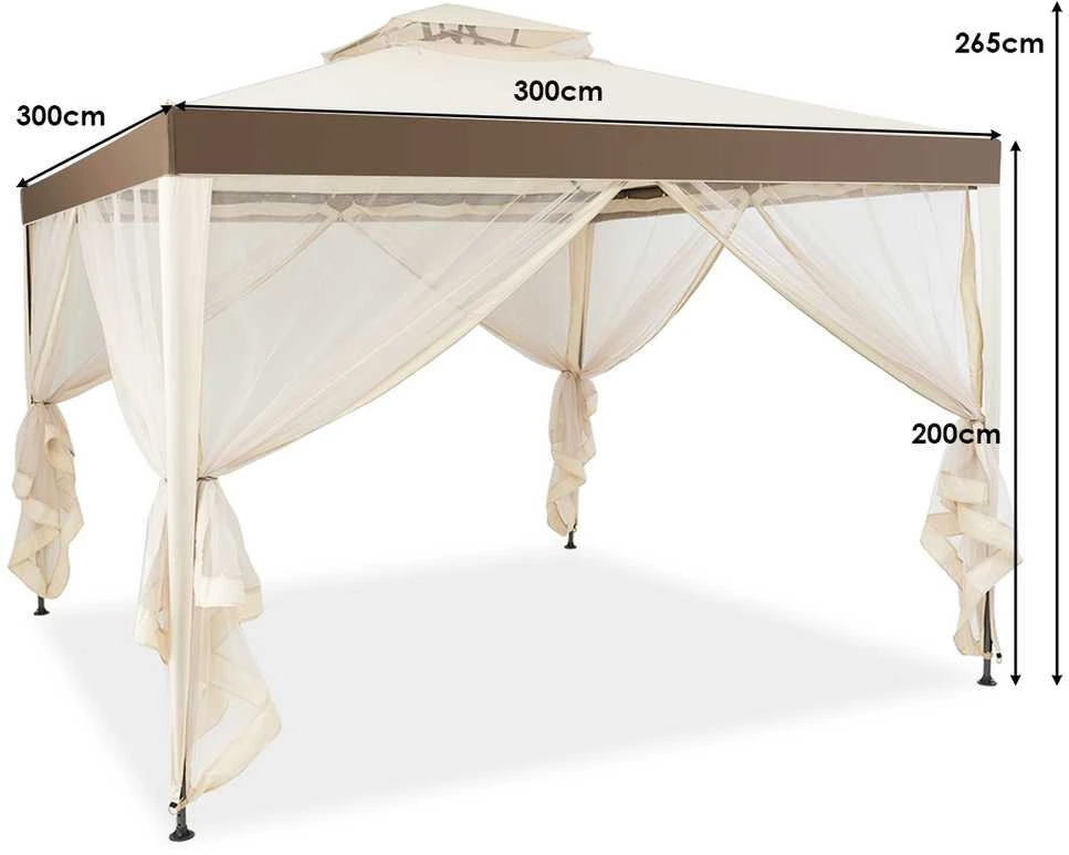 Promotions Lauko pavėsinė, 300x300x265 cm, ruda