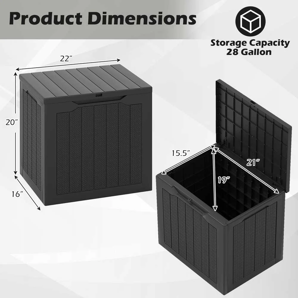 Promotions Lauko sandėliavimo dėžė, 56x41x50.5 cm, Juoda