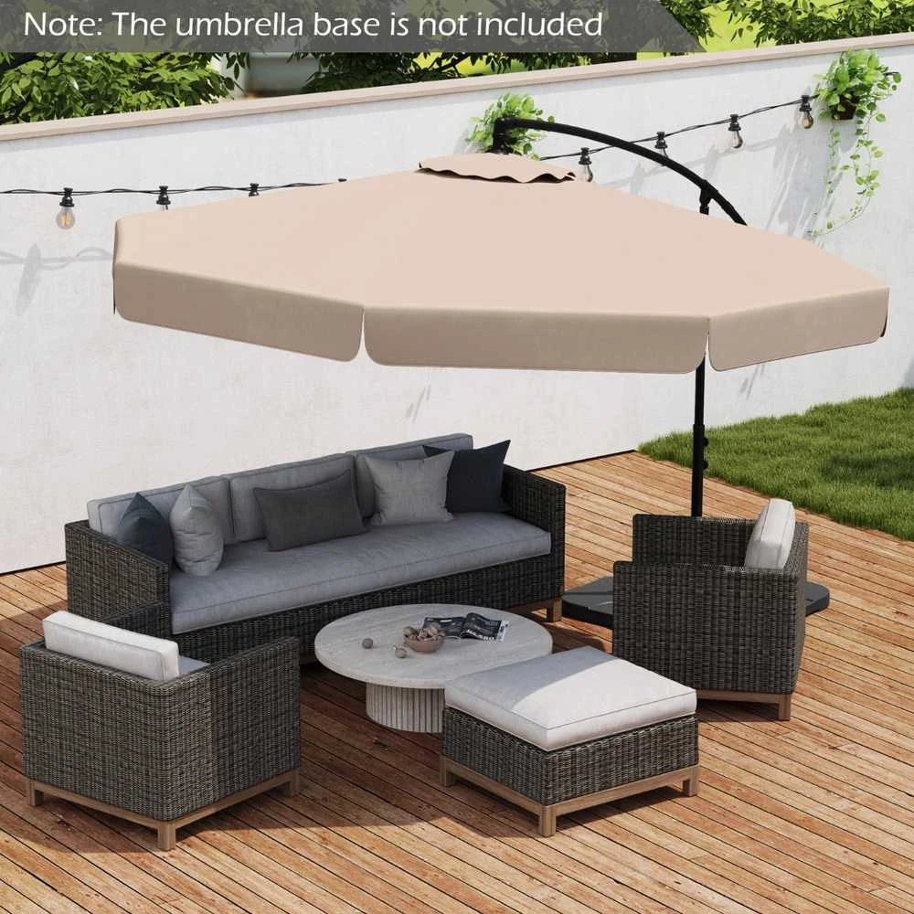 Promotions Lauko skėtis, 305x250 cm, smėlio spalvos