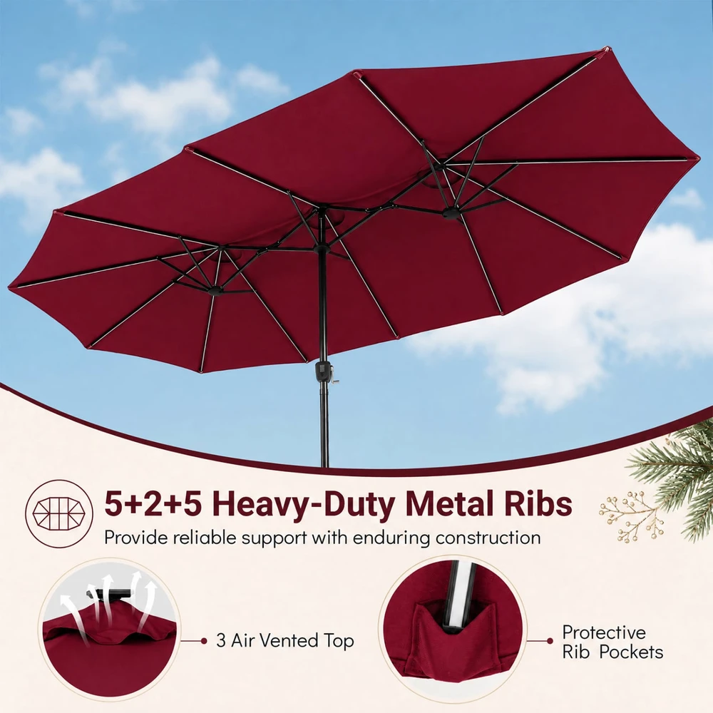 Promotions Lauko skėtis 472x290 cm raudonas
