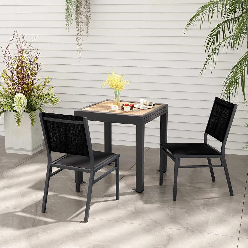 Promotions Lauko valgomojo kėdės, 61x45.7x87.6 cm, juodos spalvos