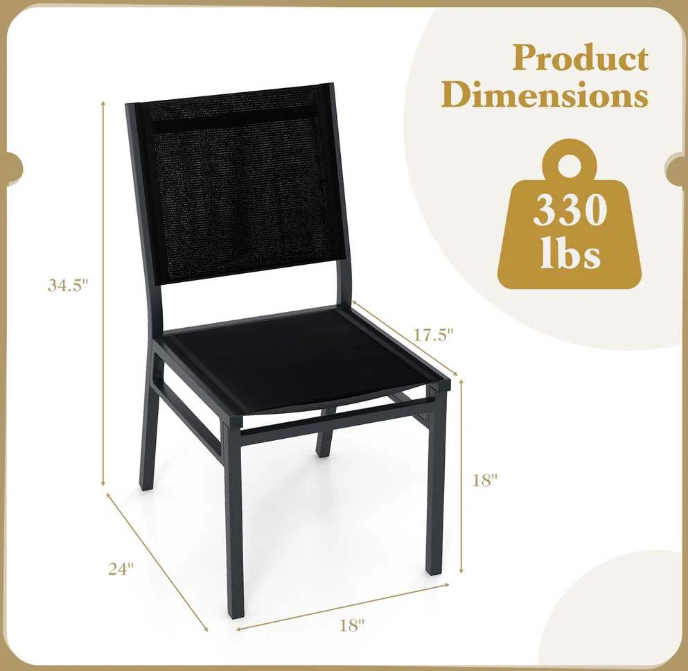 Promotions Lauko valgomojo kėdės, 61x45.7x87.6 cm, juodos spalvos