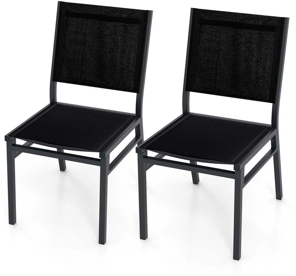 Promotions Lauko valgomojo kėdės, 61x45.7x87.6 cm, juodos spalvos
