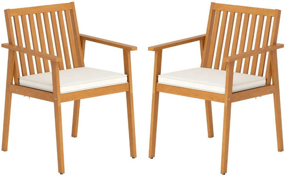 Promotions Lauko valgomojo kėdės 64x59x86 cm natūralios, akacijos mediena
