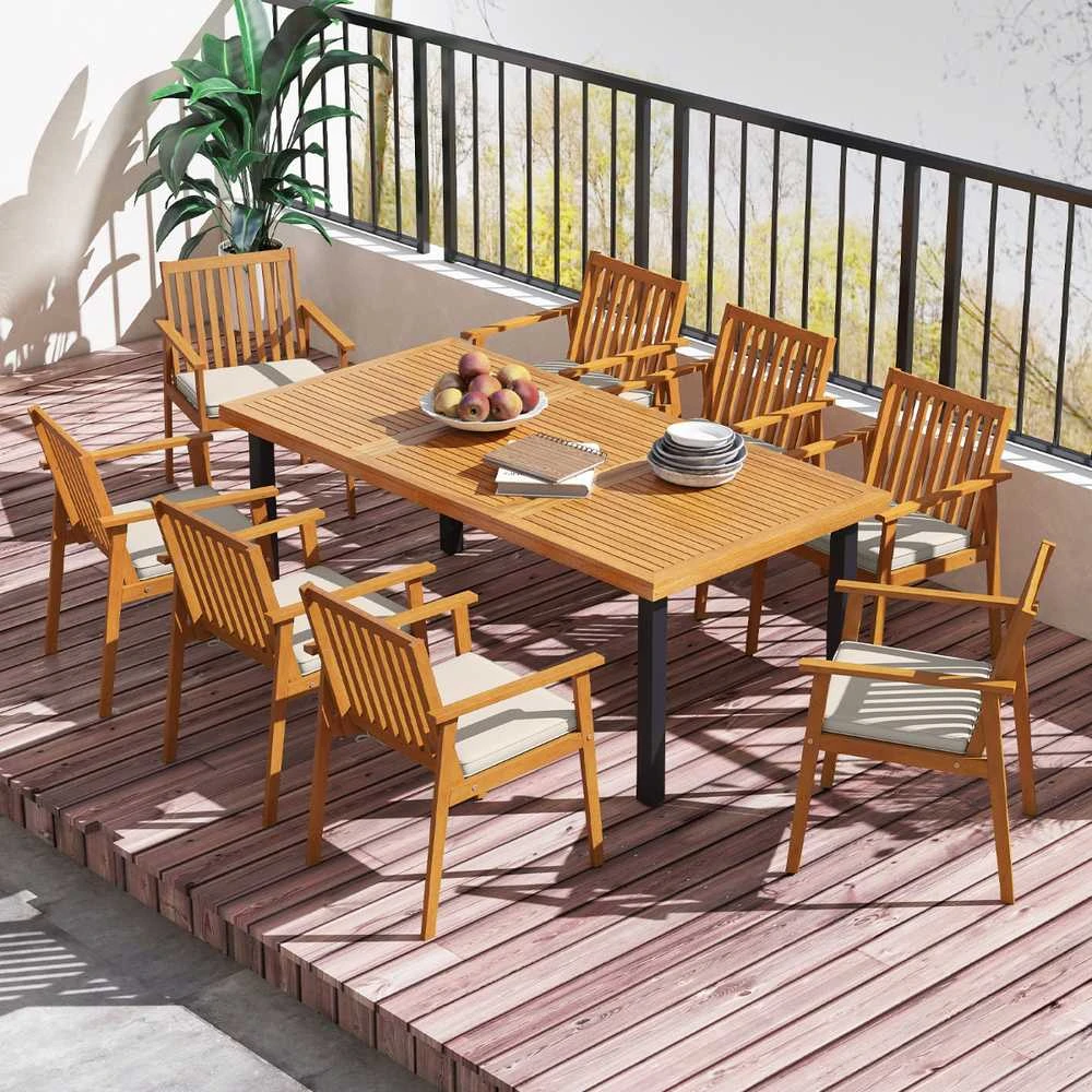 Promotions Lauko valgomojo kėdės 64x59x86 cm natūralios, akacijos mediena