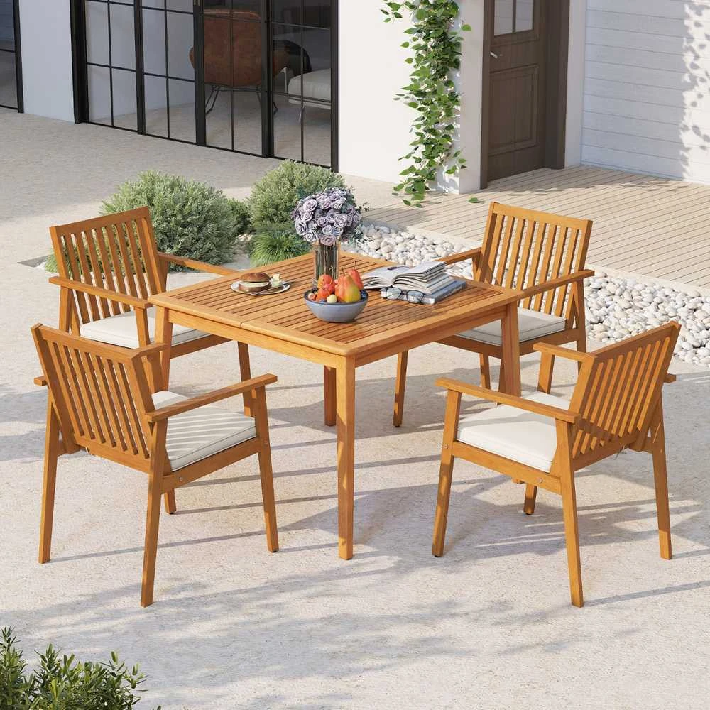 Promotions Lauko valgomojo kėdės 64x59x86 cm natūralios, akacijos mediena