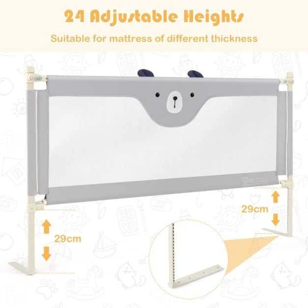 Promotions Lovos turėklas, 175x25x101.5 cm, pilka, reguliuojamo aukščio