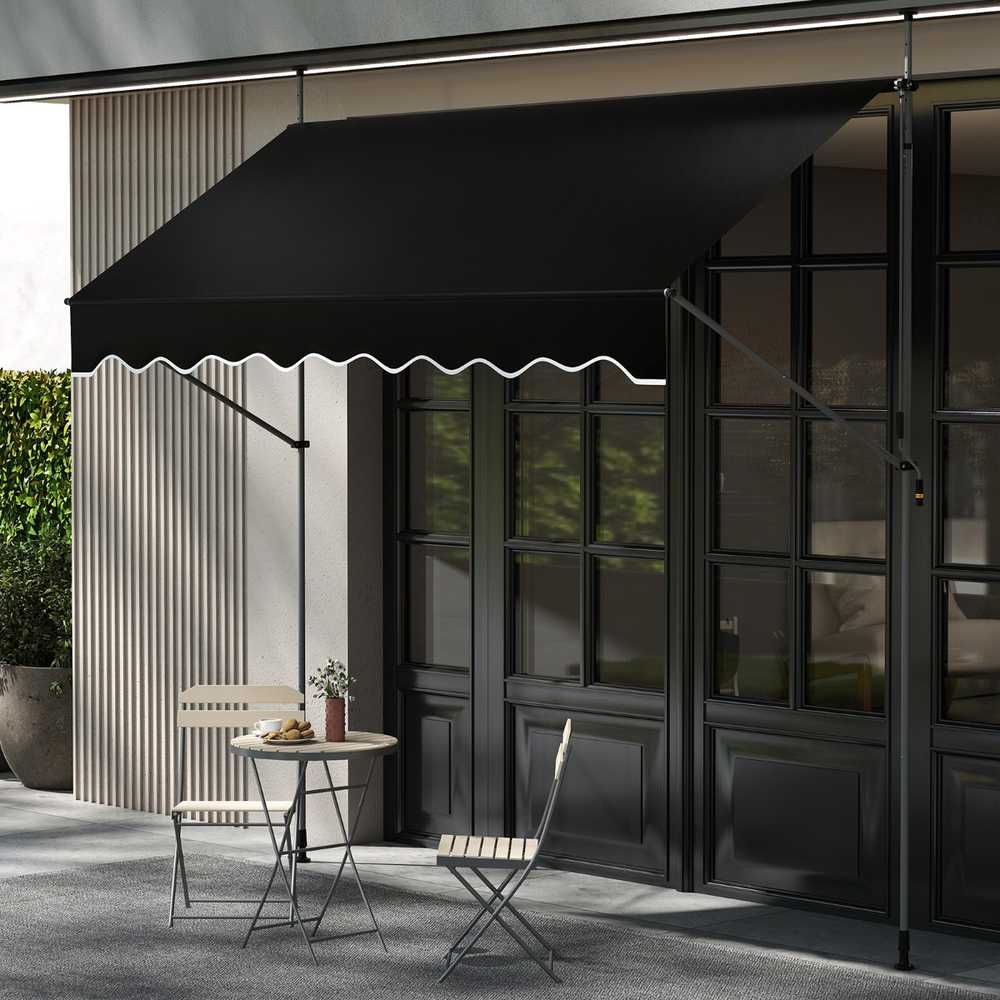 Promotions Markizė, 300x120x210-300 cm, Juoda