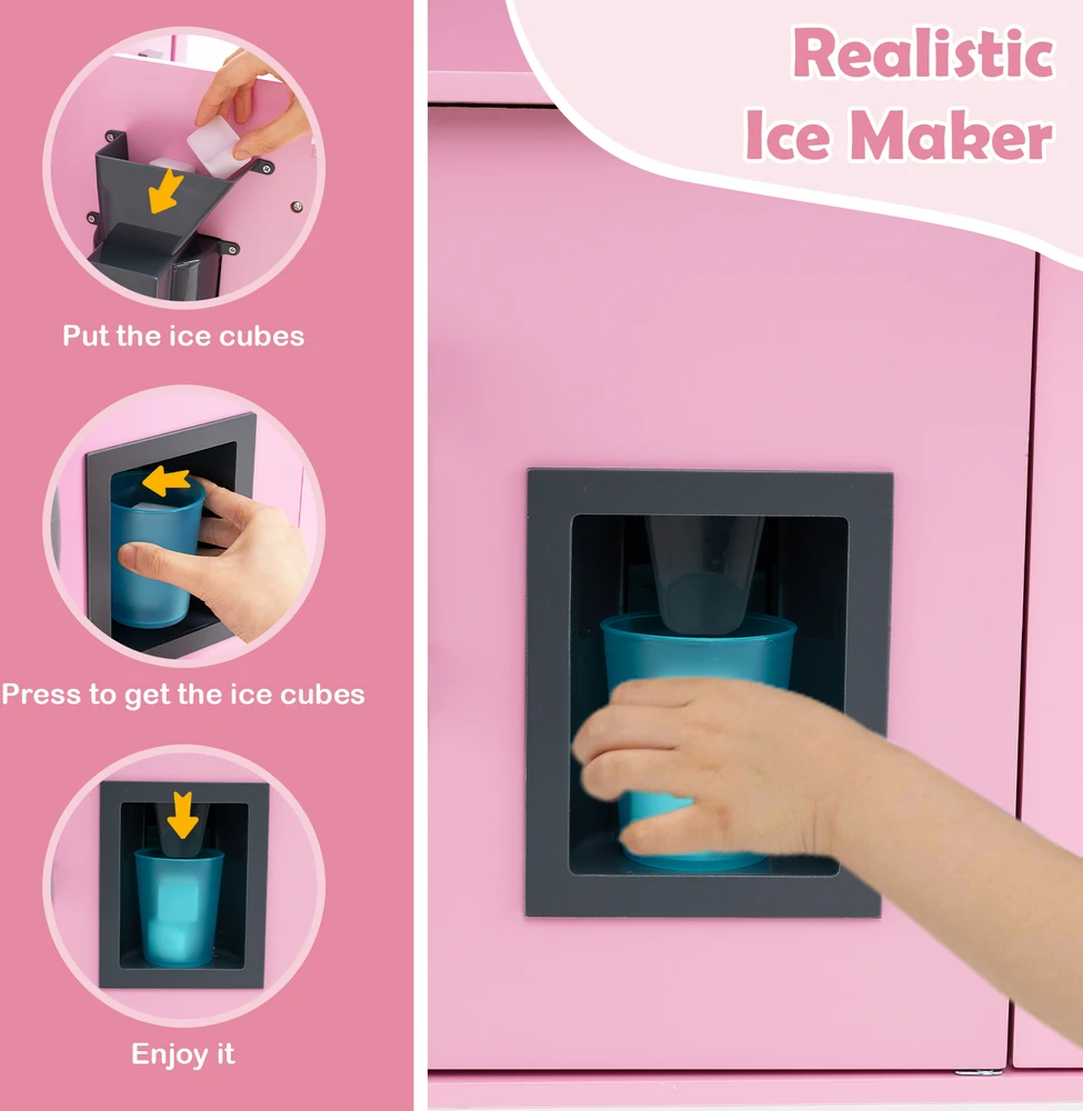 Promotions Medinė žaidimų virtuvėlės rinkinys rožinė