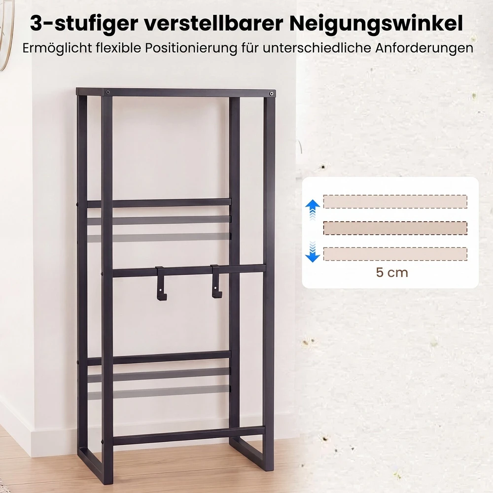 Promotions Metalinis sandėliavimo stovas su lentyna 47x32x102 cm juodas