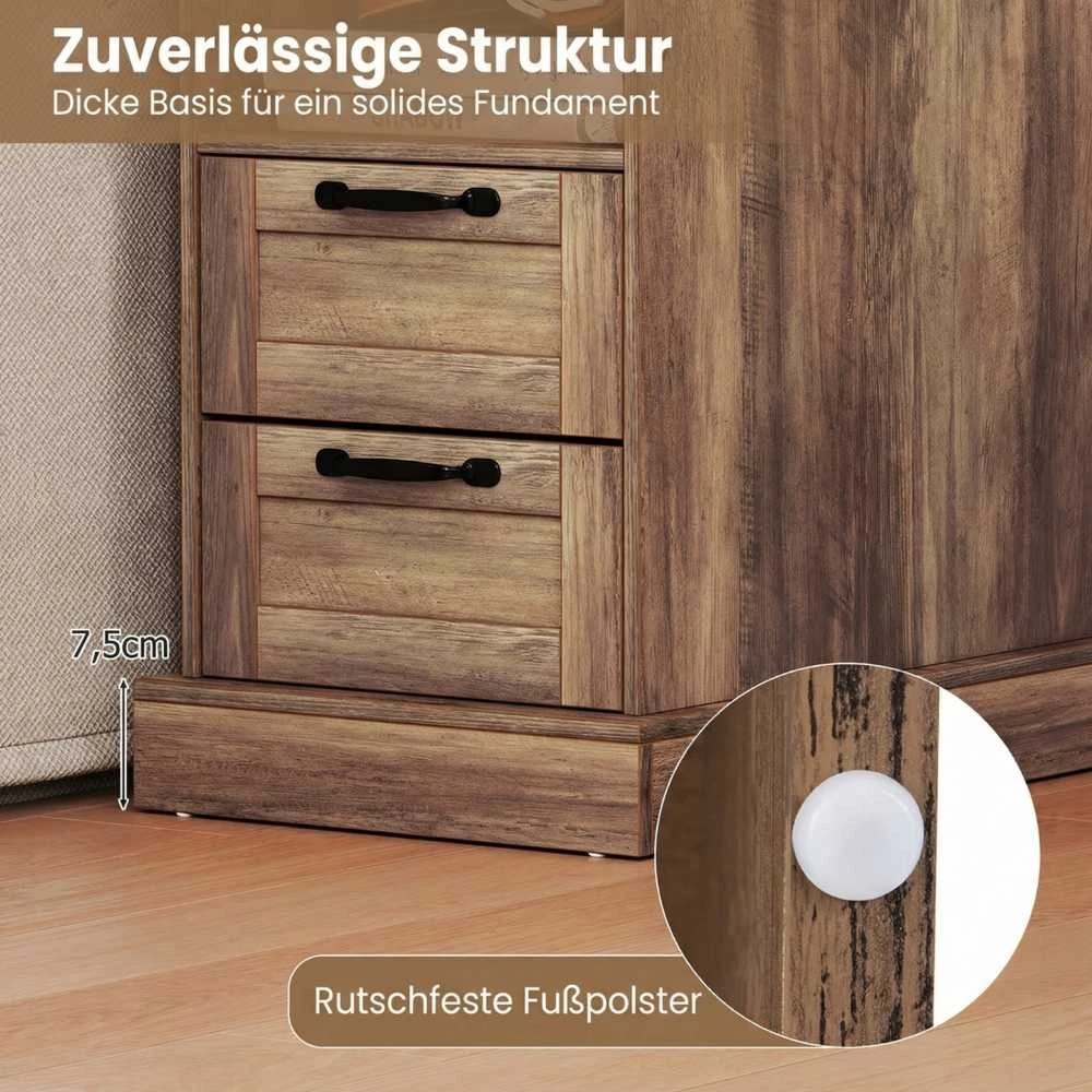 Promotions Naktiniai staliukai, 60x35,5x62 cm, rudi, su laikymo vieta