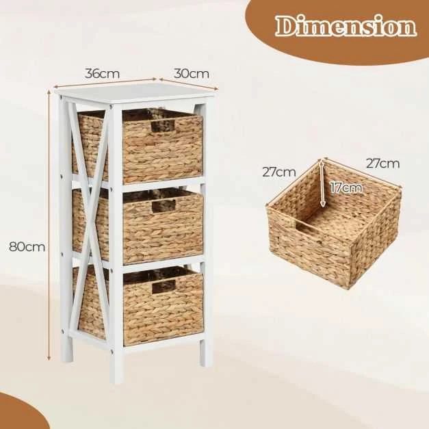 Promotions Naktinis staliukas, 36x30x80 cm, riešutmedis ir balta