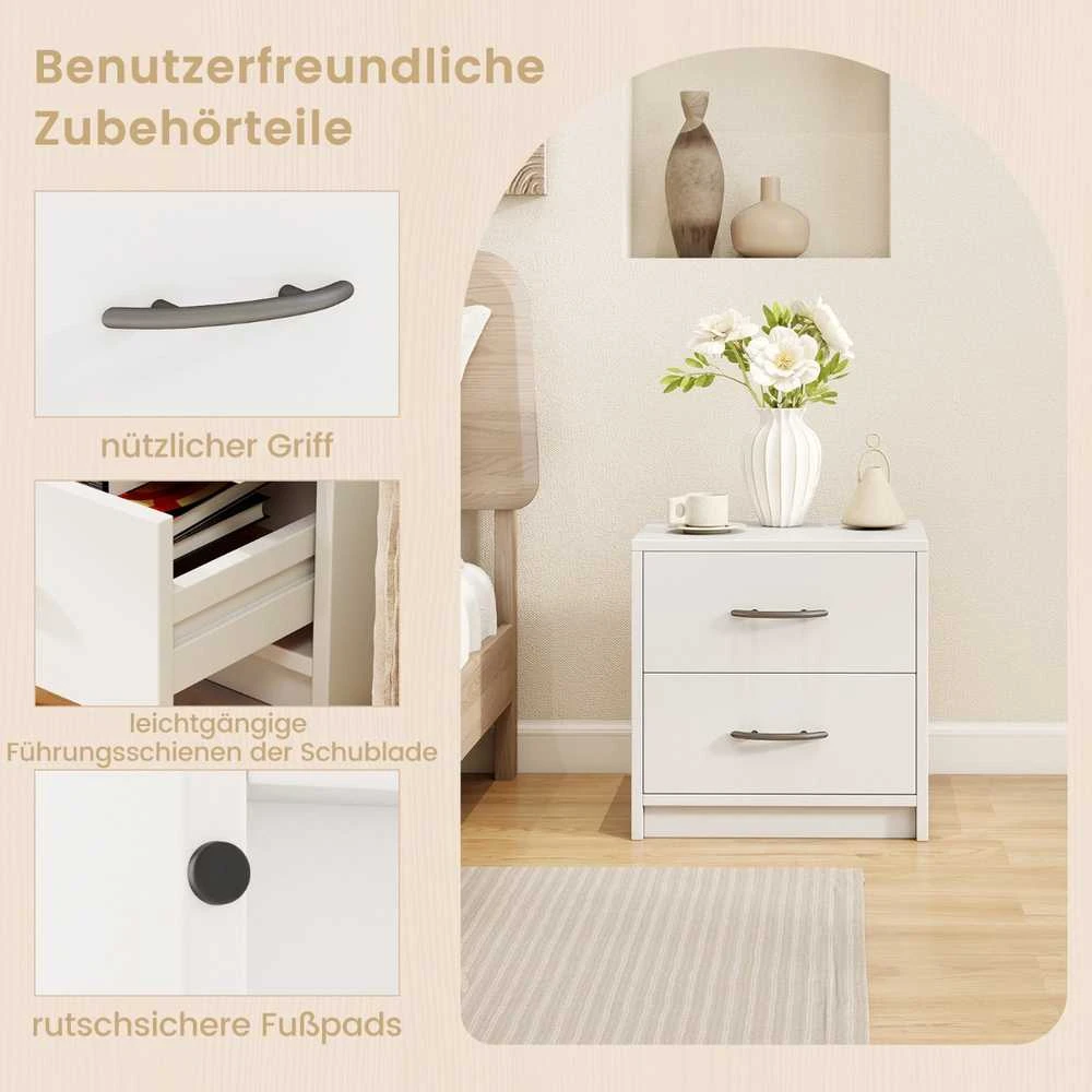 Promotions Naktinis staliukas, 38.1x27.9x39.4 cm, Baltas