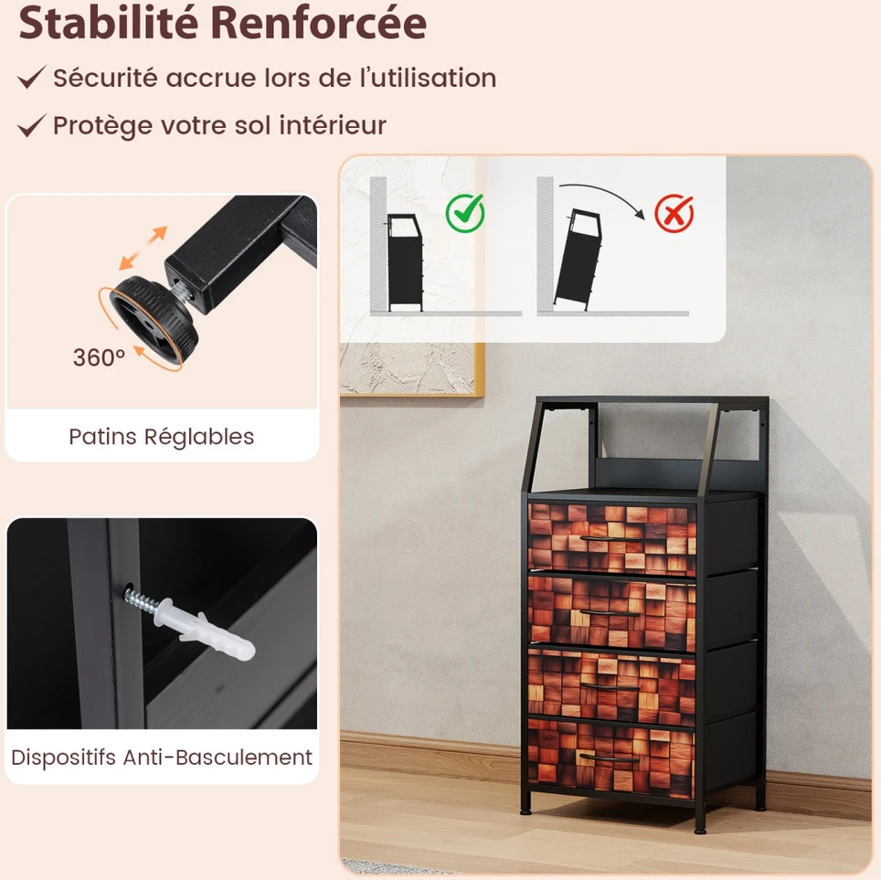 Promotions Naktinis staliukas 40x29x83 cm Rudas Su Saugykla