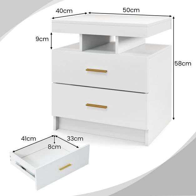 Promotions Naktinis staliukas, 50x40x58 cm, Juodas