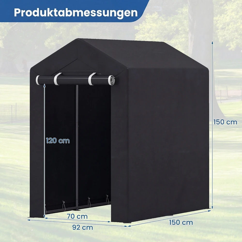 Promotions Nešiojama sandėliavimo angaras 6x4x5,5 pėdų tamsiai pilka