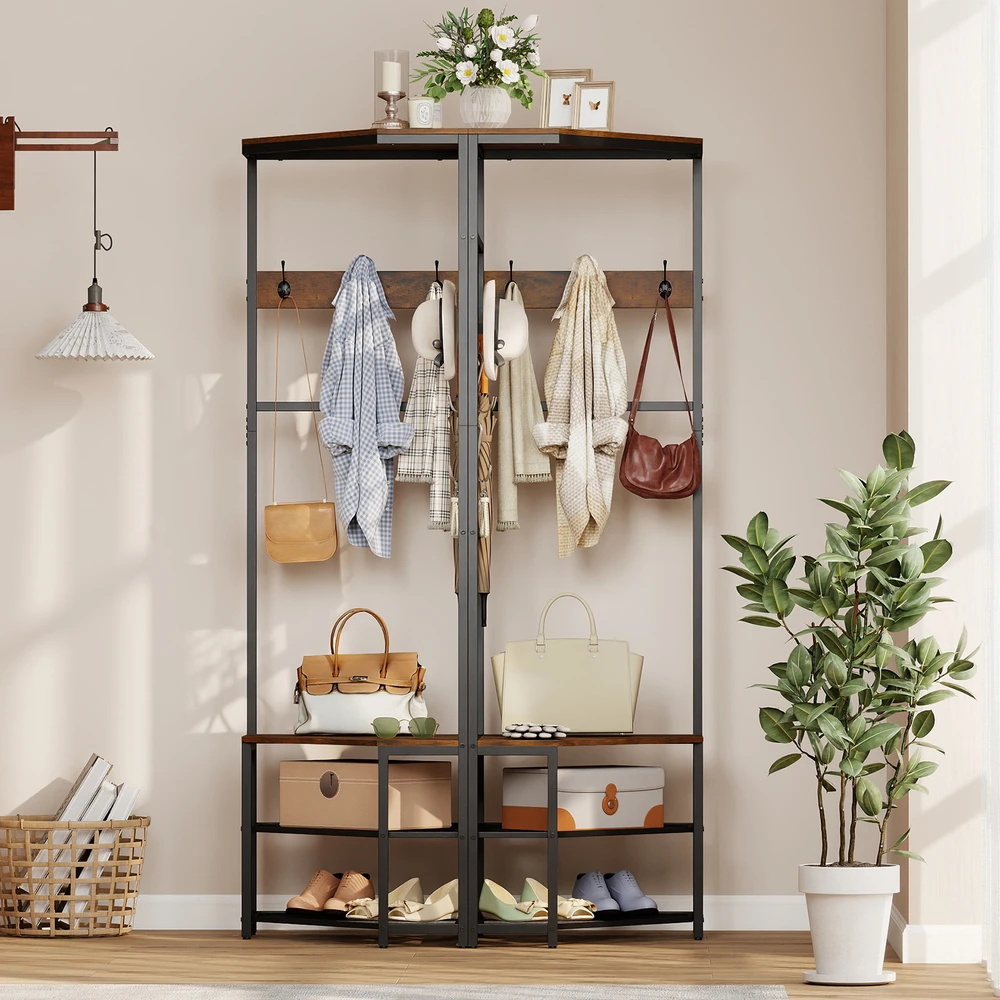 Promotions Paltų stovas 49x49x171 cm Rudas metalinis laikymas