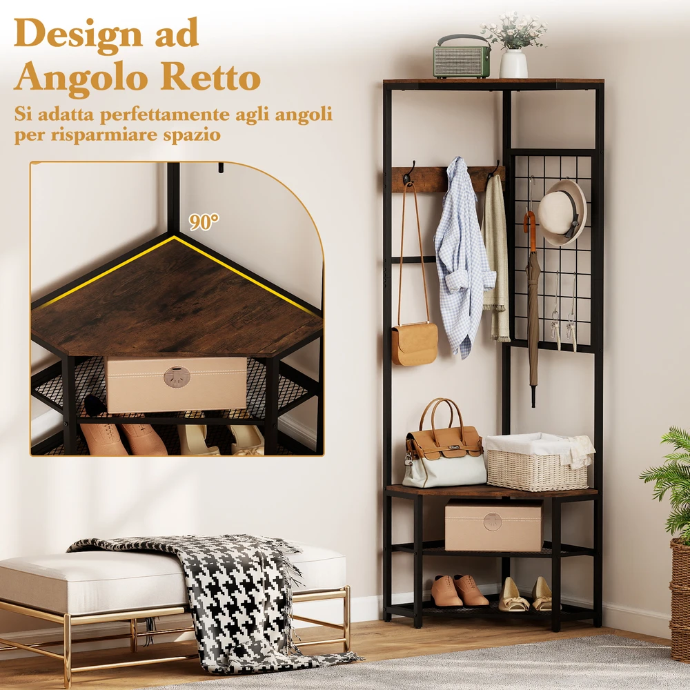Promotions Paltų stovas 49x49x171 cm Rudas metalinis laikymas