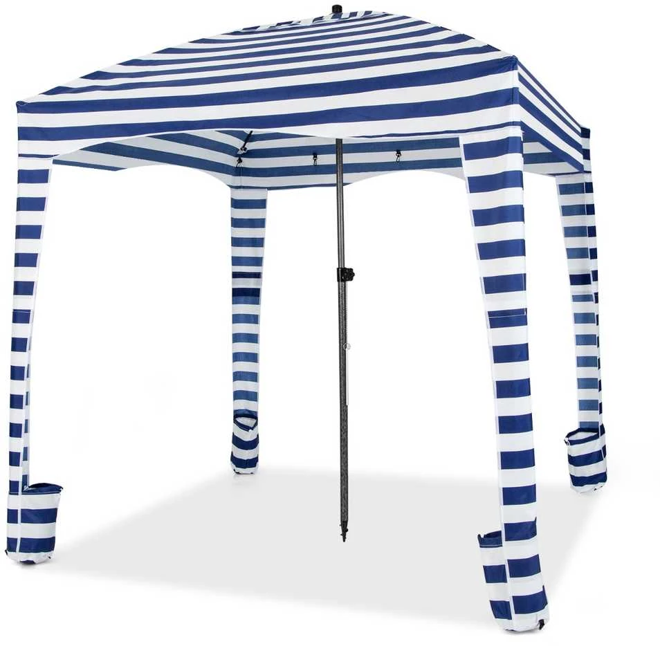 Promotions Paplūdimio palapinė, 183x183x215-240 cm, mėlyna ir balta