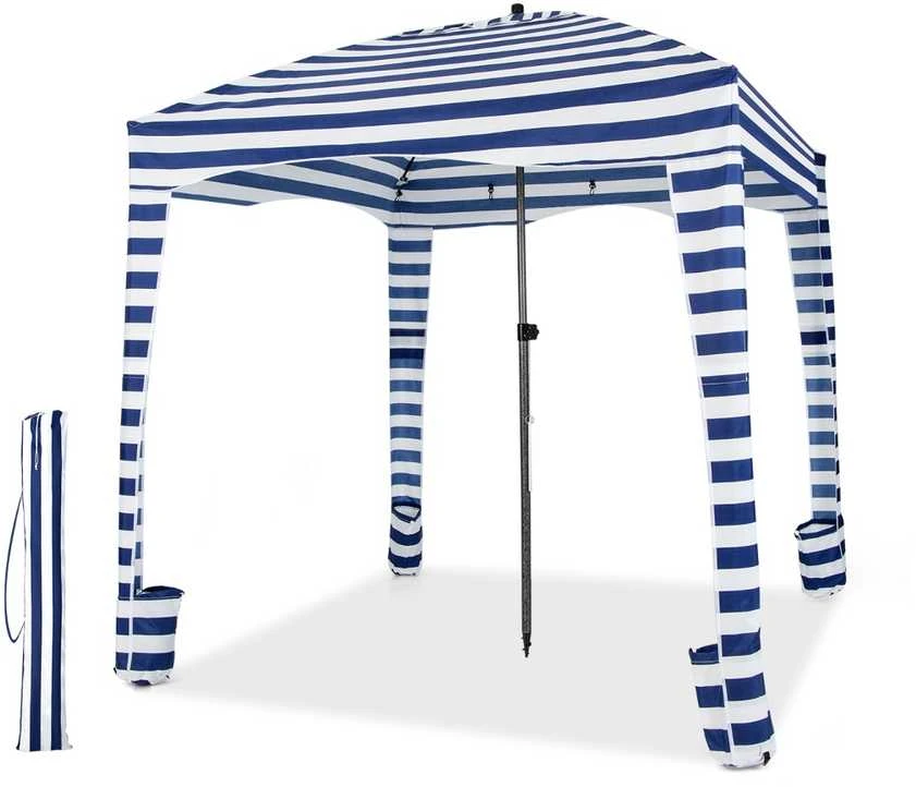 Promotions Paplūdimio palapinė, 183x183x215-240 cm, mėlyna ir balta