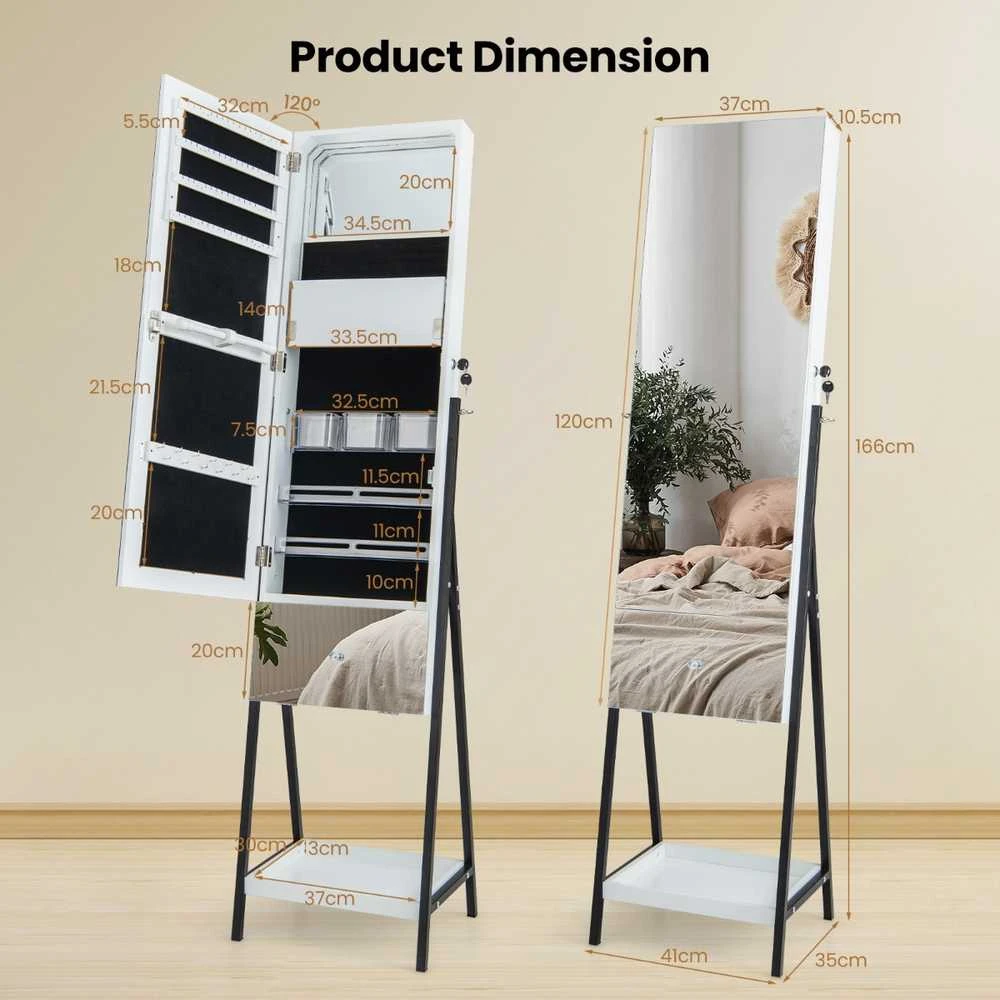 Promotions Papuošalų organizatorius, 40.6x35.6x165.1 cm, Rudas