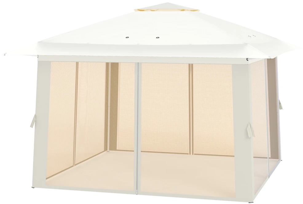 Promotions Pavėsinė 394x394x277 cm Kreminė sulankstoma